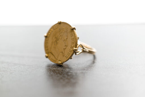 Bague pièce en or  18 carats modèle 32