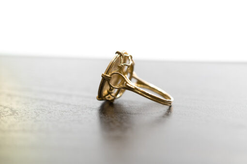 Bague pièce en or  18 carats modèle 32