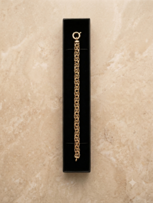 gourmette maille royale en or 18 carats
