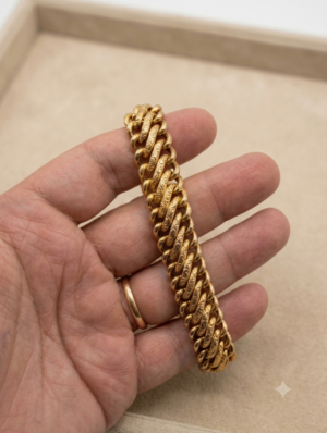 gourmette américaine en or 18 carats